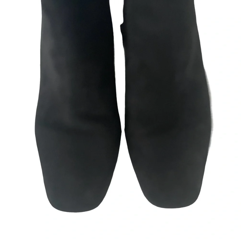 ZODIAC Larsen Black Suede Bootie Boots with Chunky Block Heels. Size 9.5